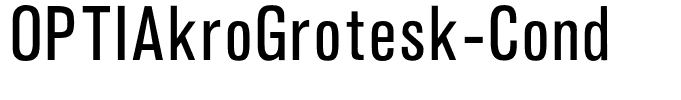 OPTIAkroGrotesk-Cond