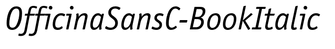 OfficinaSansC-BookItalic