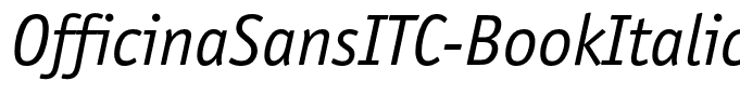 OfficinaSansITC-BookItalic