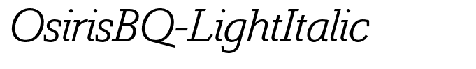 OsirisBQ-LightItalic