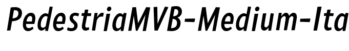 PedestriaMVB-Medium-Italic