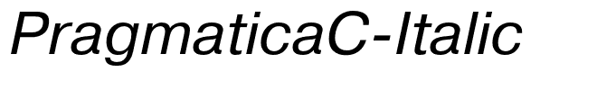 PragmaticaC-Italic