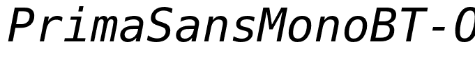 PrimaSansMonoBT-Oblique
