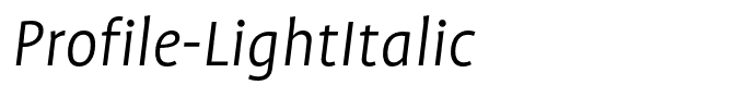 Profile-LightItalic
