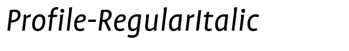 Profile-RegularItalic
