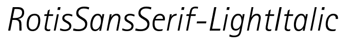 RotisSansSerif-LightItalic