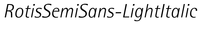 RotisSemiSans-LightItalic
