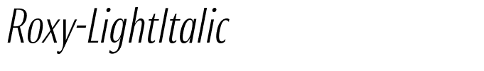 Roxy-LightItalic