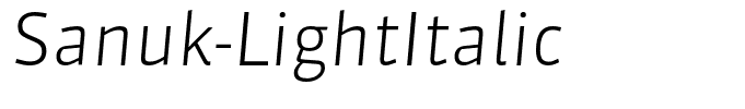 Sanuk-LightItalic