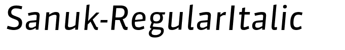 Sanuk-RegularItalic
