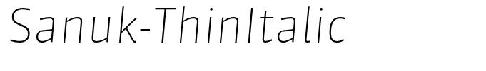 Sanuk-ThinItalic