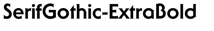 SerifGothic-ExtraBold