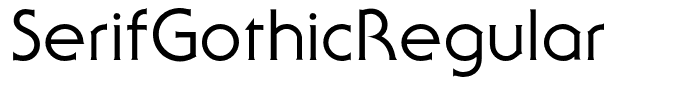 SerifGothicRegular