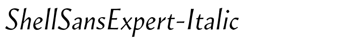 ShellSansExpert-Italic