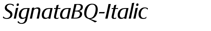 SignataBQ-Italic