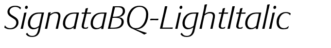 SignataBQ-LightItalic