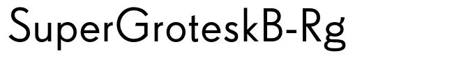 SuperGroteskB-Rg