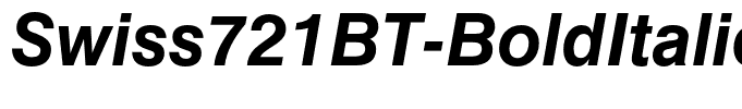 Swiss721BT-BoldItalic