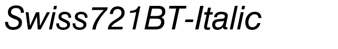 Swiss721BT-Italic