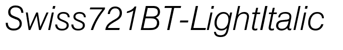 Swiss721BT-LightItalic