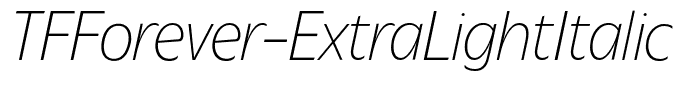TFForever-ExtraLightItalic