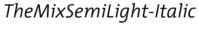 TheMixSemiLight-Italic
