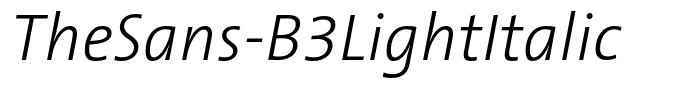 TheSans-B3LightItalic