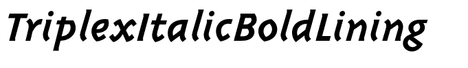 TriplexItalicBoldLining