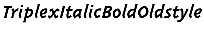 TriplexItalicBoldOldstyle
