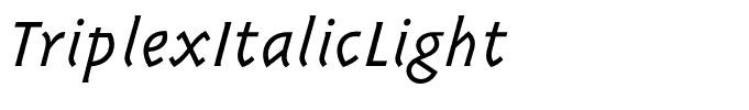 TriplexItalicLight