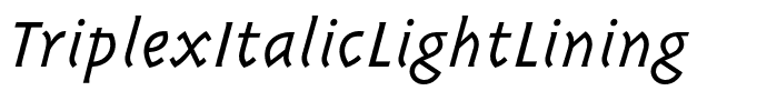 TriplexItalicLightLining