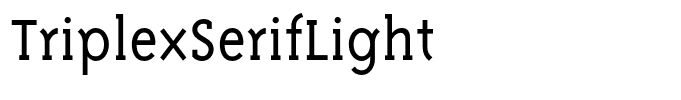 TriplexSerifLight