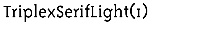 TriplexSerifLight(1)