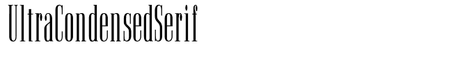UltraCondensedSerif