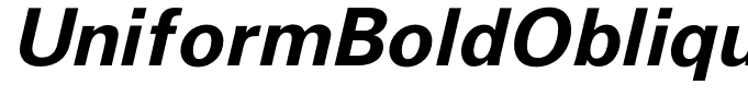 UniformBoldOblique