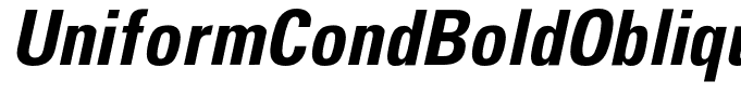 UniformCondBoldOblique