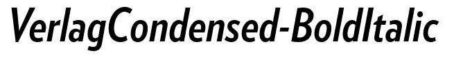 VerlagCondensed-BoldItalic