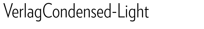 VerlagCondensed-Light