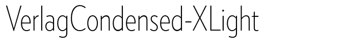 VerlagCondensed-XLight