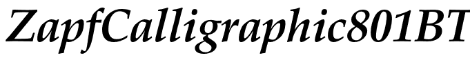 ZapfCalligraphic801BT-BoldItal