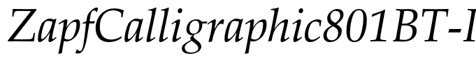 ZapfCalligraphic801BT-Italic