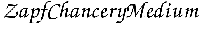 ZapfChanceryMediumItalic