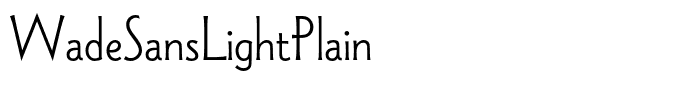 WadeSansLightPlain