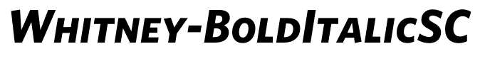 Whitney-BoldItalicSC