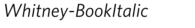Whitney-BookItalic