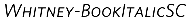 Whitney-BookItalicSC