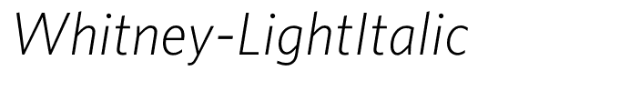 Whitney-LightItalic