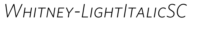 Whitney-LightItalicSC