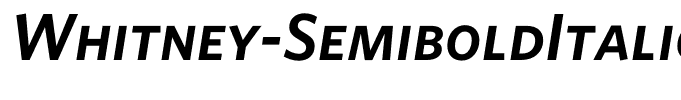 Whitney-SemiboldItalicSC