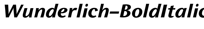 Wunderlich-BoldItalic